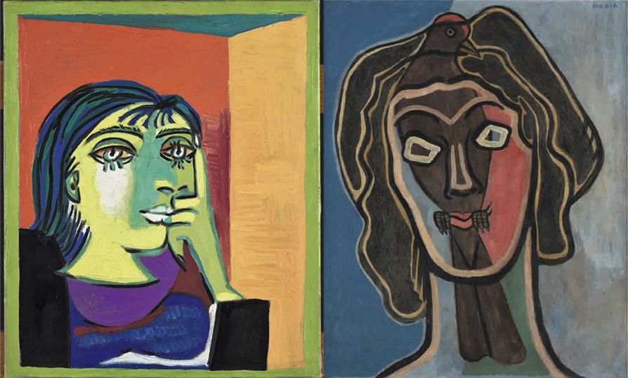 Pablo Picasso, 'Retrat de Dora Maar', 1937. Francis Picabia, 'Habia II'. Musée national Picasso-Paris i Ursula Hauser Collection              | Picasso, Picabia